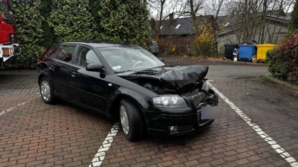 Dobrzeń Wielki: Zderzenie Audi z Volkswagenem na ul. Opolskiej – sprawca ukarany mandatem