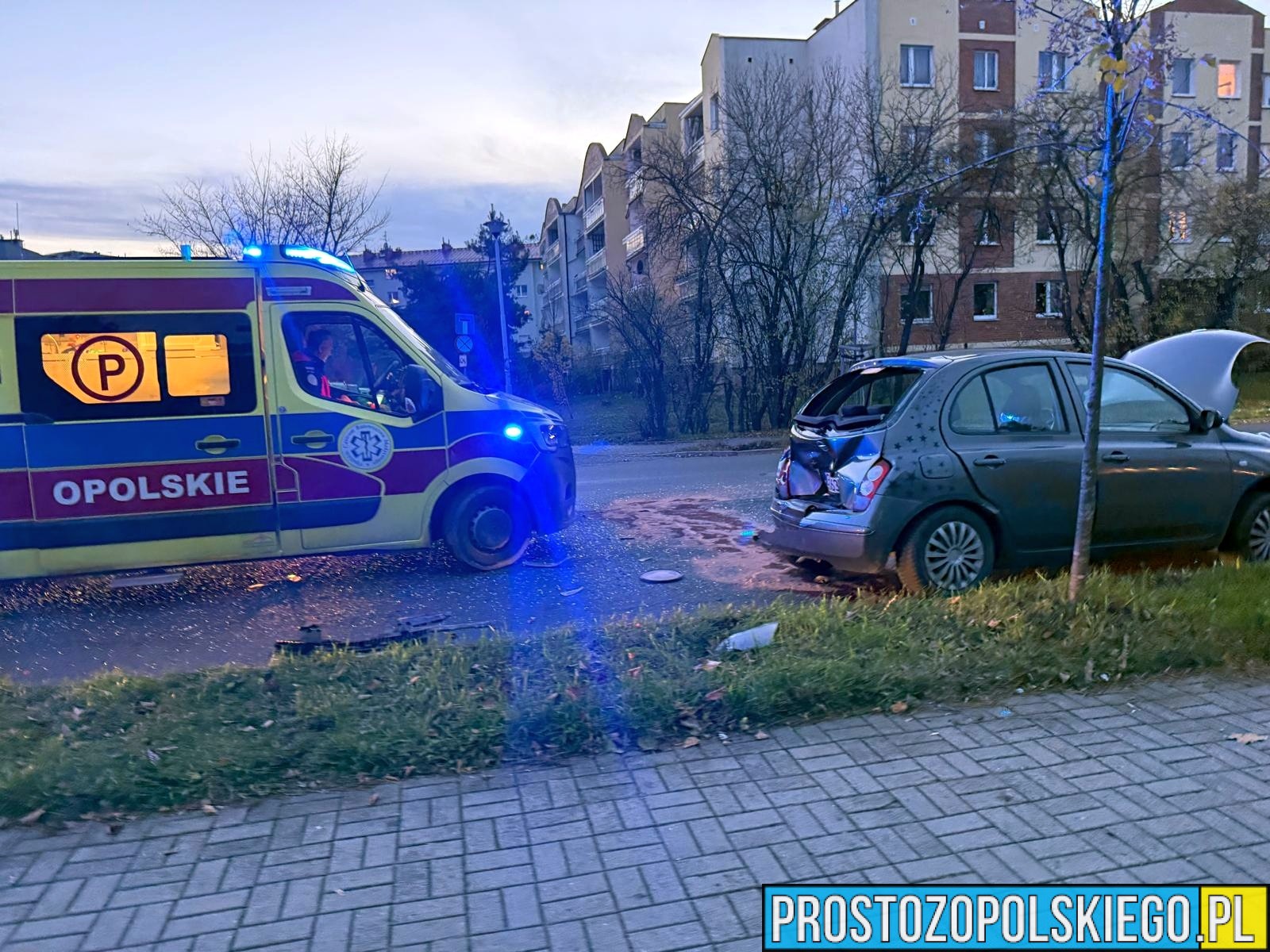 Wypadek na ul. Hallera w Opolu. Dwoje dzieci trafiło do szpitala