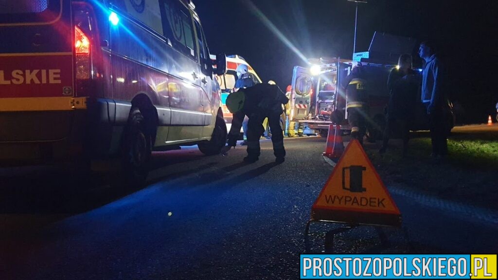 Wypadek na autostradzie A4 pod Opolem – 19-latek dachował audi, na miejscu lądował LPR