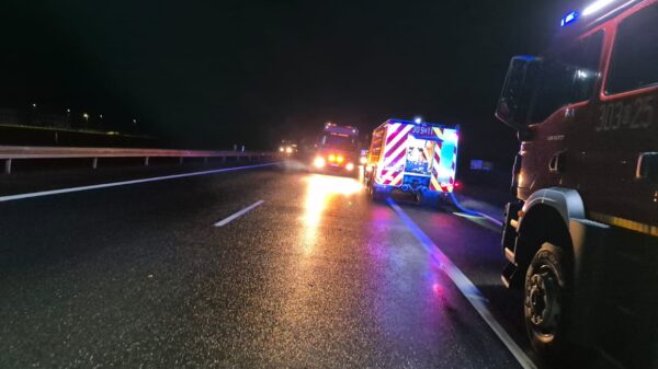 Zderzenie czterech samochodów na autostradzie A4 w Jaryszowie. 13 osób przebadanych przez ratowników