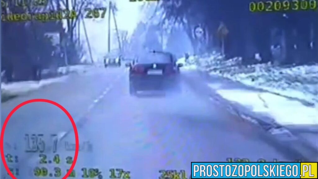 135 km/h w obszarze zabudowanym – kierowca stracił prawo jazdy