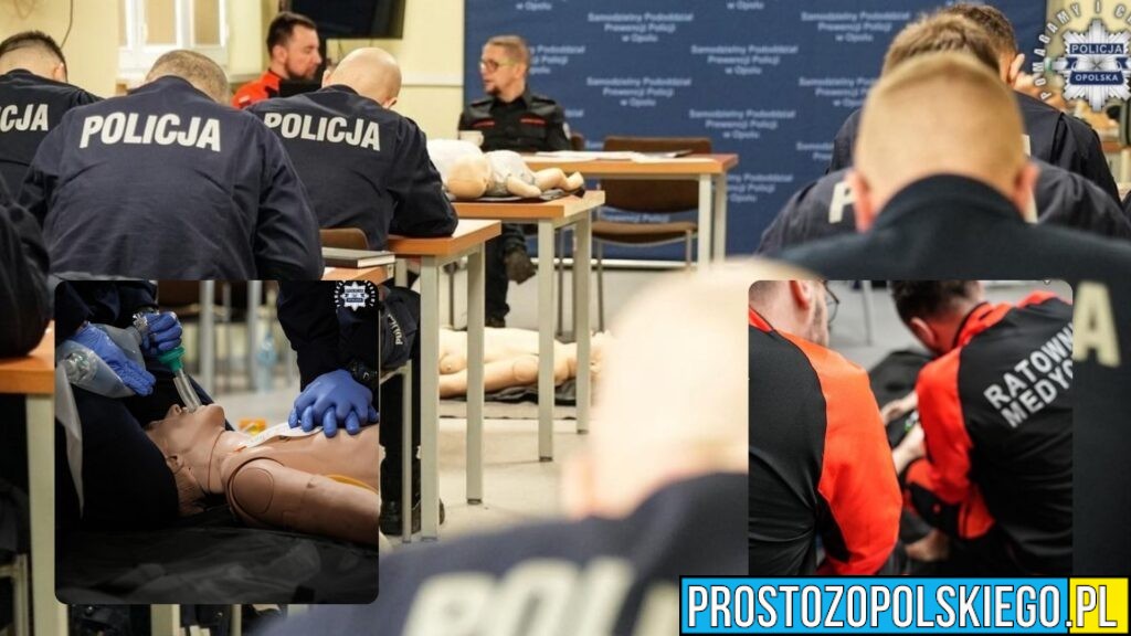 Opolscy policjanci doskonalą umiejętności ratownicze. Zakończono szkolenie z kwalifikowanej pierwszej pomocy