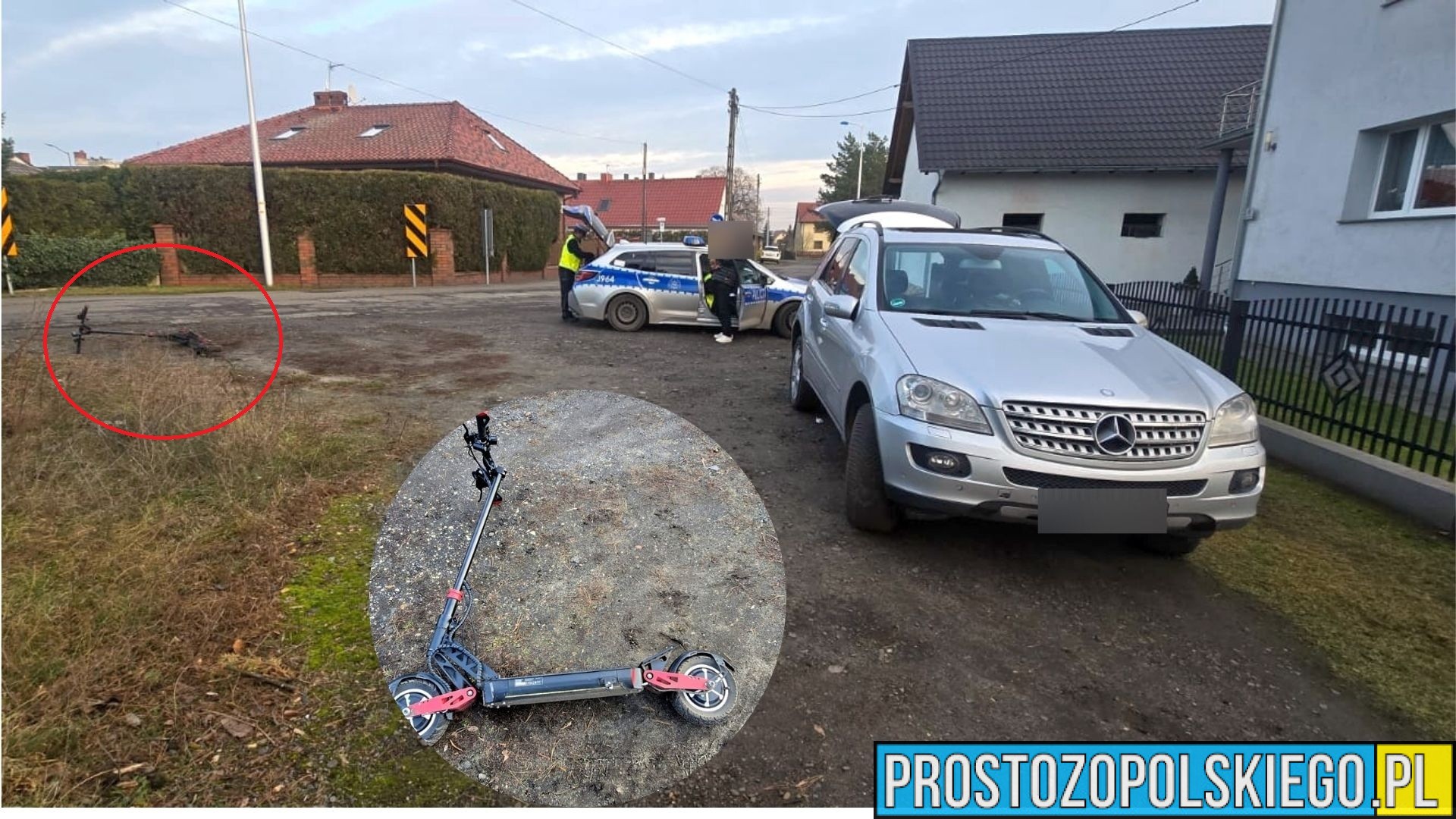 Policja poszukują sprawce kolizji, który poruszał się hulajnogą elektryczną. Mężczyzna uciekł z miejsca zdarzenia