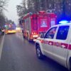 Wypadek na DK46 w Lesie Dąbrowskim. Jedna osoba trafiła do szpitala
