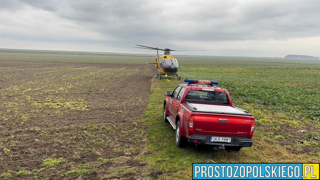 wypadek krapkowice, wypadek koło karpkowic, wypadek , poważny wypadek , wypadek na dw 409, ladowały dwa lpr, lądował helikopter plr,