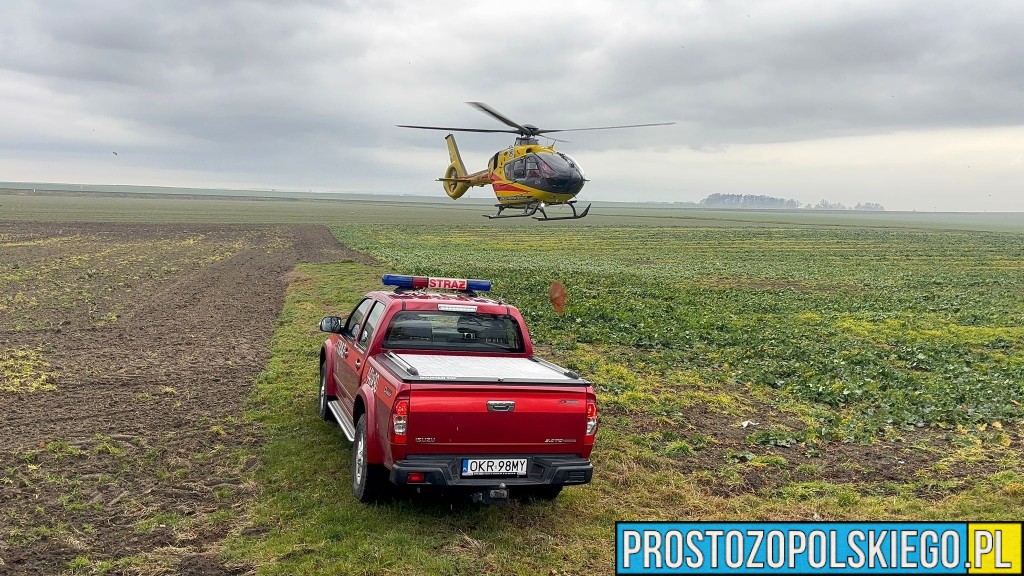 wypadek krapkowice, wypadek koło karpkowic, wypadek , poważny wypadek , wypadek na dw 409, ladowały dwa lpr, lądował helikopter plr,