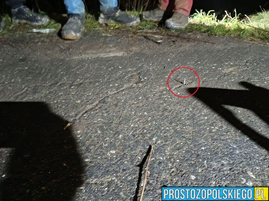 Pokrzywnica: Metalowe elementy powbijane w jezdnię. Policja poszukuje świadków