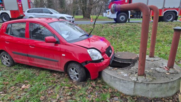 Zdarzenie drogowe na ul. Parkowej w Strzelcach Opolskich. Kierująca trafiła do szpital