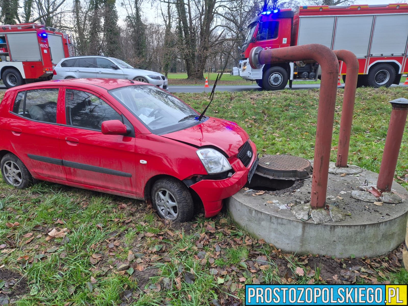 Zdarzenie drogowe na ul. Parkowej w Strzelcach Opolskich. Kierująca trafiła do szpital