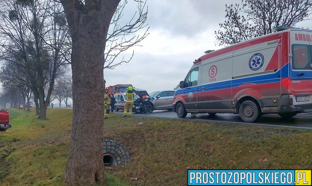 wypadek krapkowice, wypadek koło karpkowic, wypadek , poważny wypadek , wypadek na dw 409, ladowały dwa lpr, lądował helikopter plr,