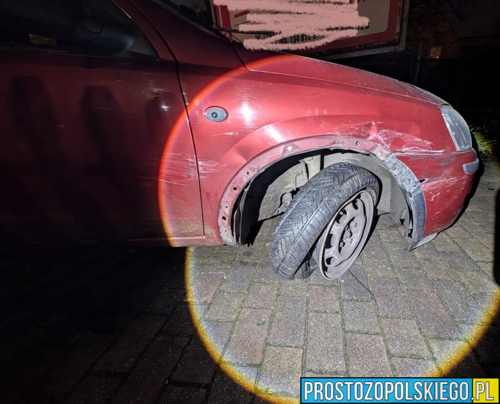 Kluczbork: kolizja zakończyła się nieoczekiwanym finałem. Poszkodowany kierowca miał blisko 2 promile