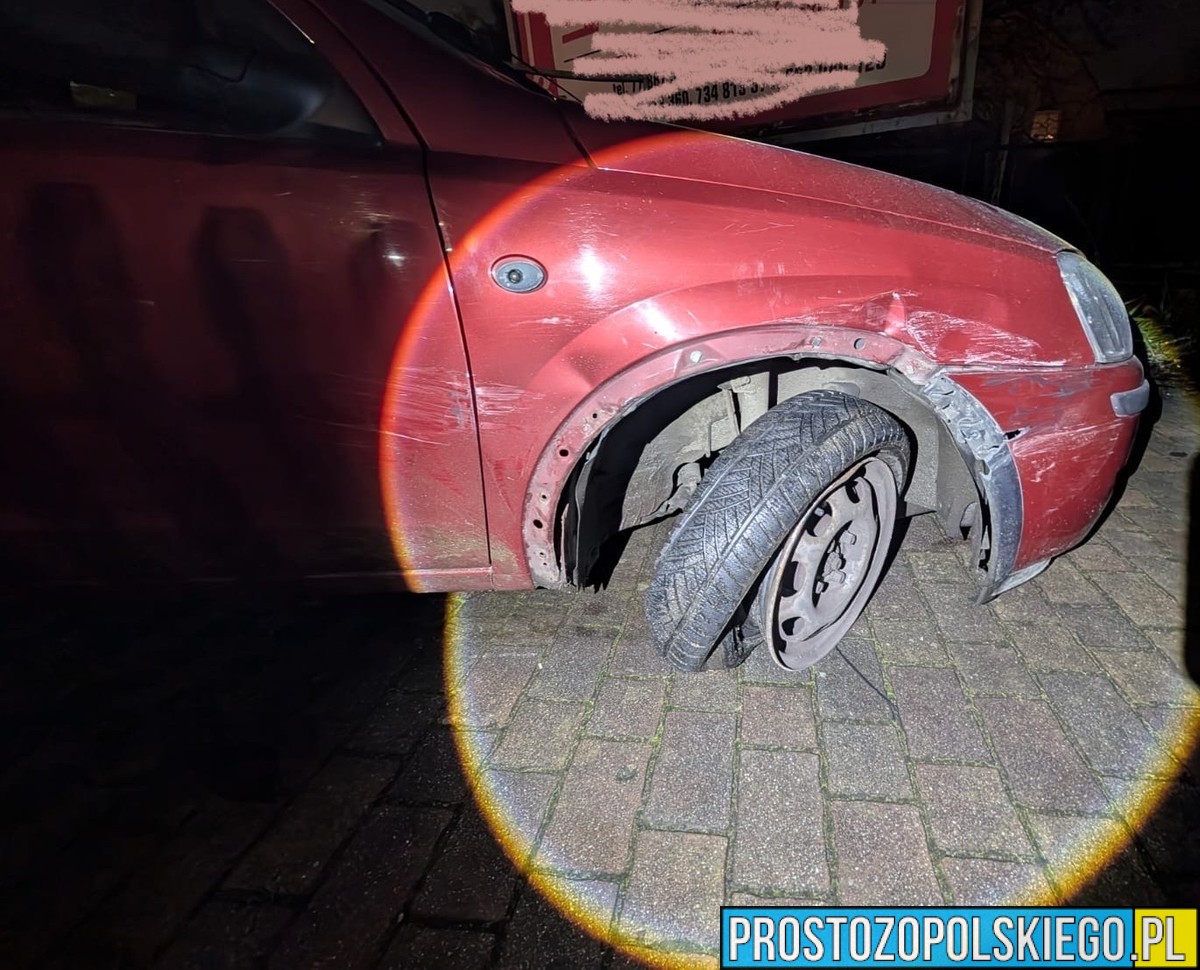 Kluczbork: kolizja zakończyła się nieoczekiwanym finałem. Poszkodowany kierowca miał blisko 2 promile