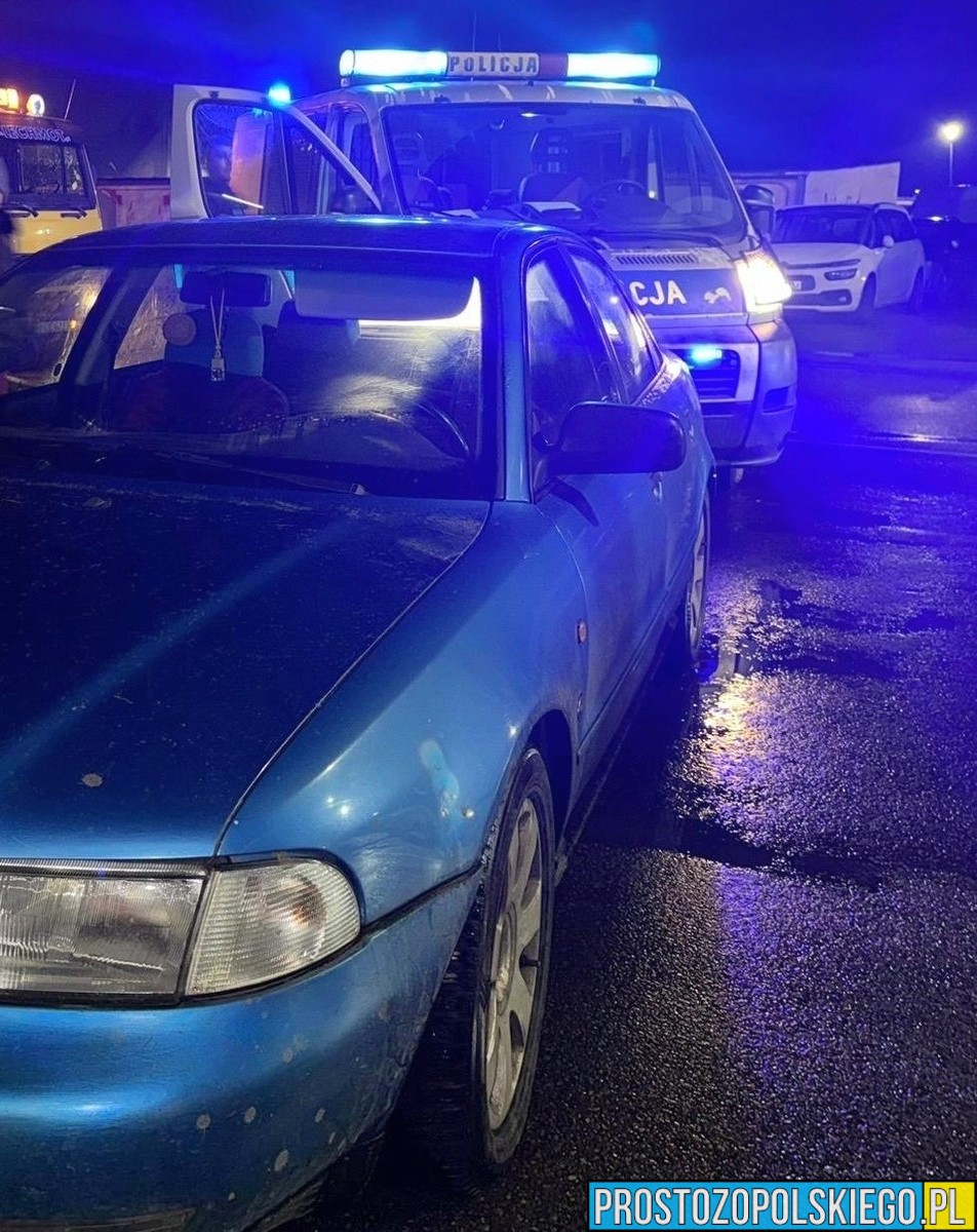 Kluczbork: 49-latek jechał audi bez uprawnień. Policjanci zatrzymali pojazd podczas nocnej kontroli