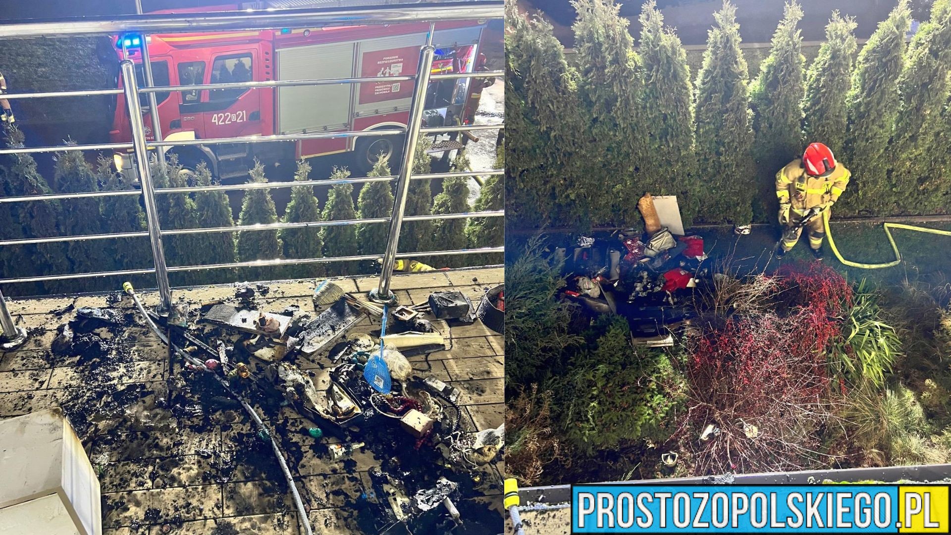 Pożar domu jednorodzinnego w Większycach. Cztery osoby ewakuowały się przed przyjazdem straży