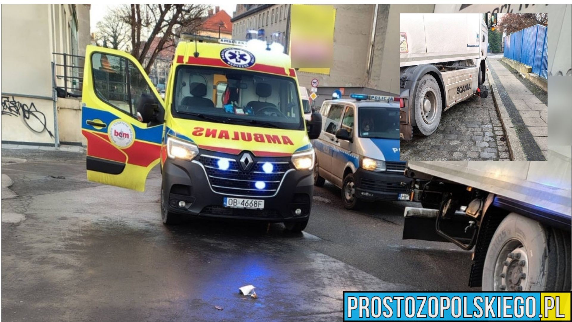 Groźne potrącenie rowerzysty w Brzegu. 87-letni senior trafił do szpitala