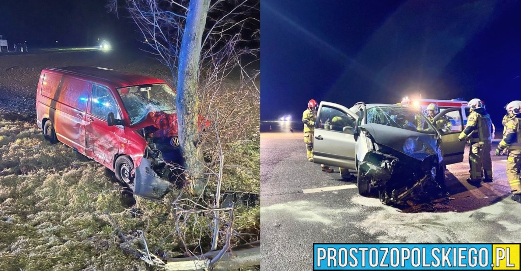 Wypadek na DK 38. Zderzenie pojazdów na zjeździe w kierunku Gościęcina. Jedna osoba trafiła do szpitala
