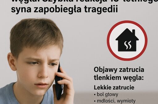 Brzeg: 37-latka trafiła do szpitala po zatruciu tlenkiem węgla. Szybka reakcja 13-letniego syna zapobiegła tragedii