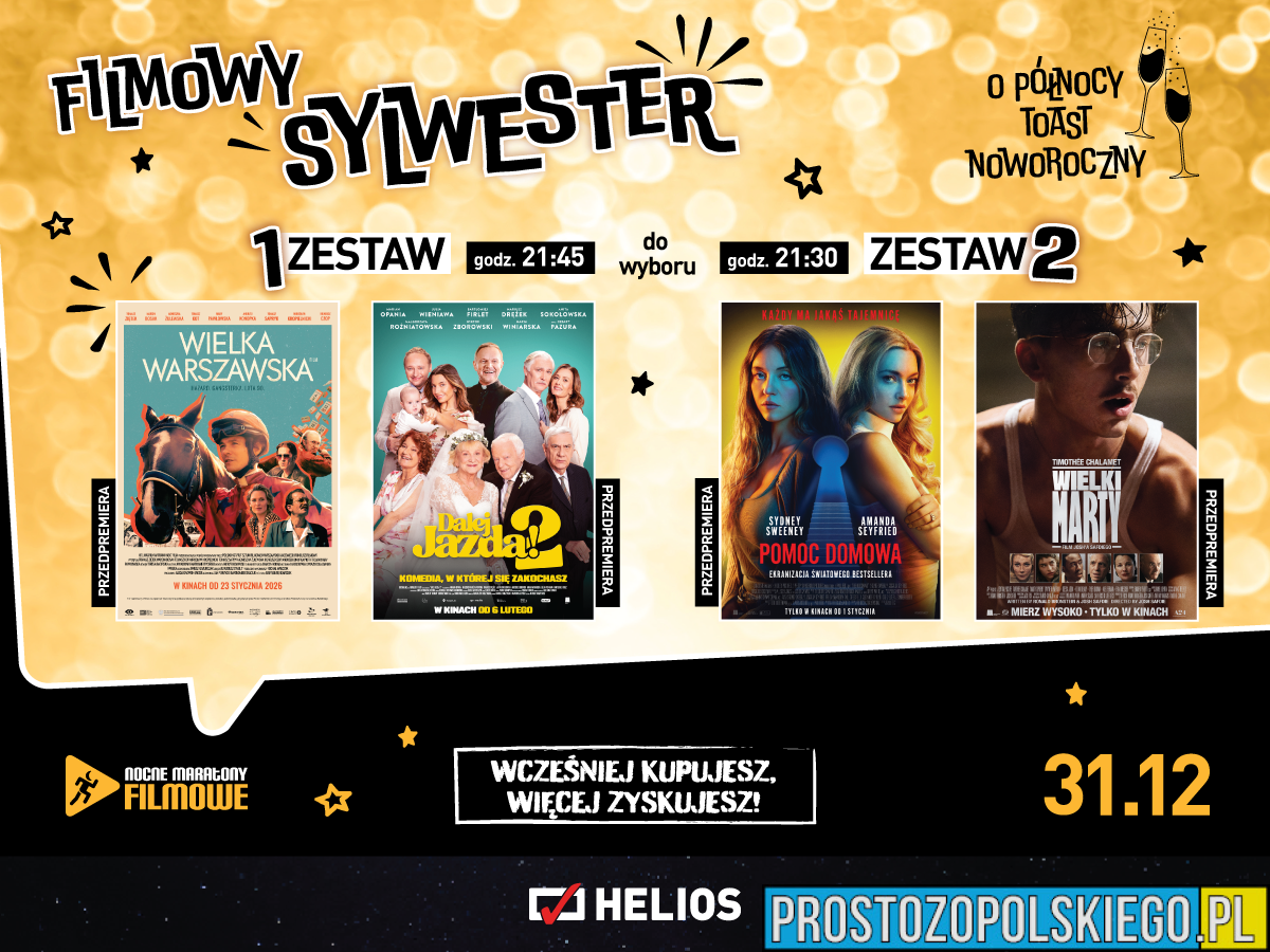 Filmowe zakończenie roku w kinach Helios!