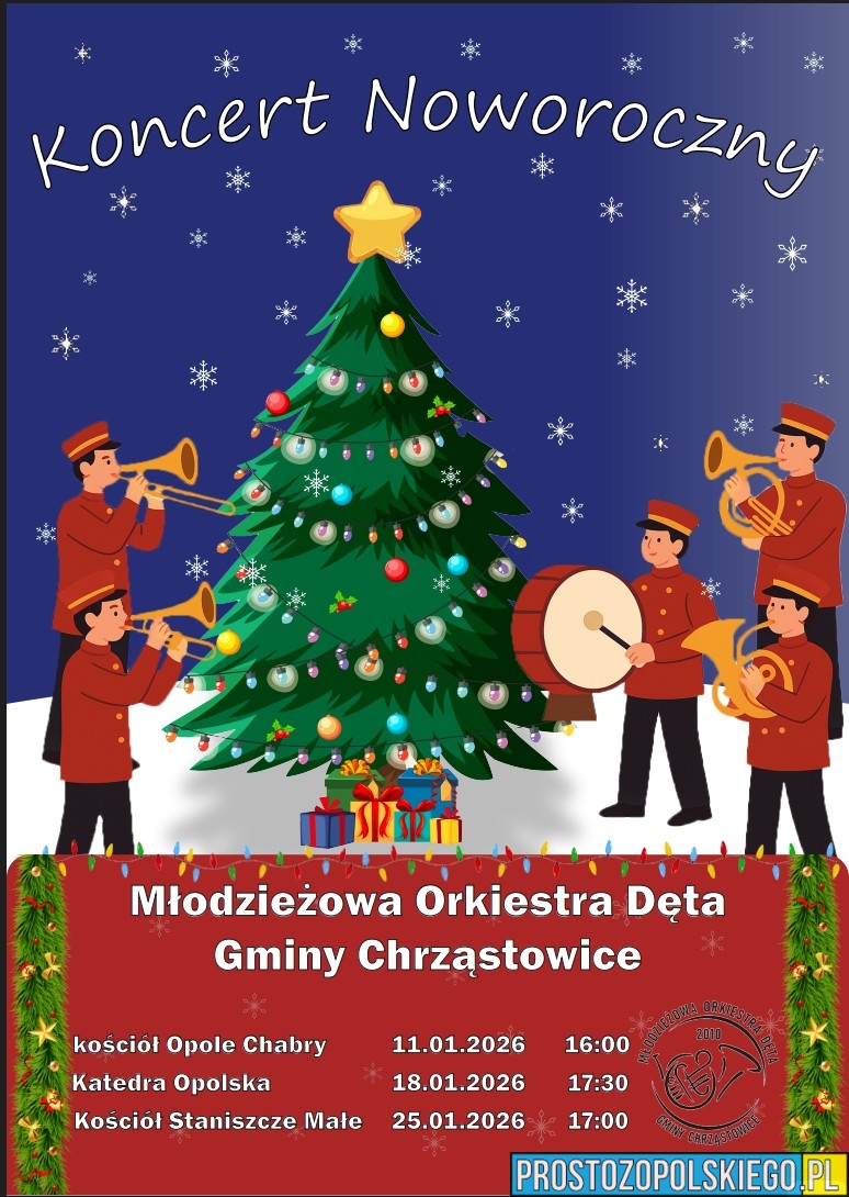 Noworoczne koncerty orkiestry w Opolu i regionie. Wstęp wolny