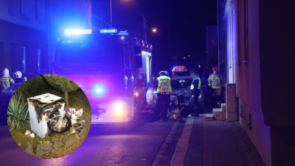 Pożar pralki w mieszkaniu na ul. Bończyka w Opolu. Seniorka trafiła do szpitala