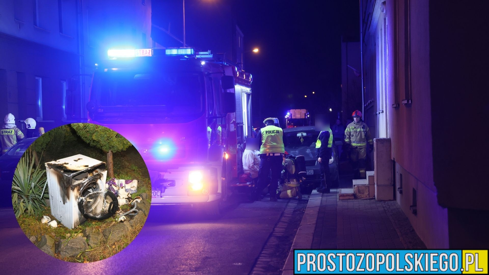 Pożar pralki w mieszkaniu na ul. Bończyka w Opolu. Seniorka trafiła do szpitala