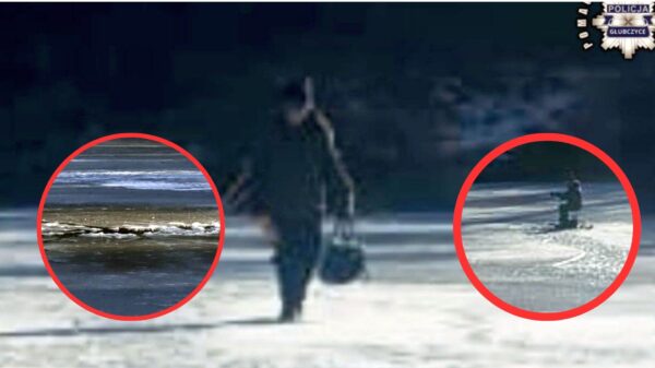 67-letni wędkarz na lodzie. Policjanci zapobiegli tragedii