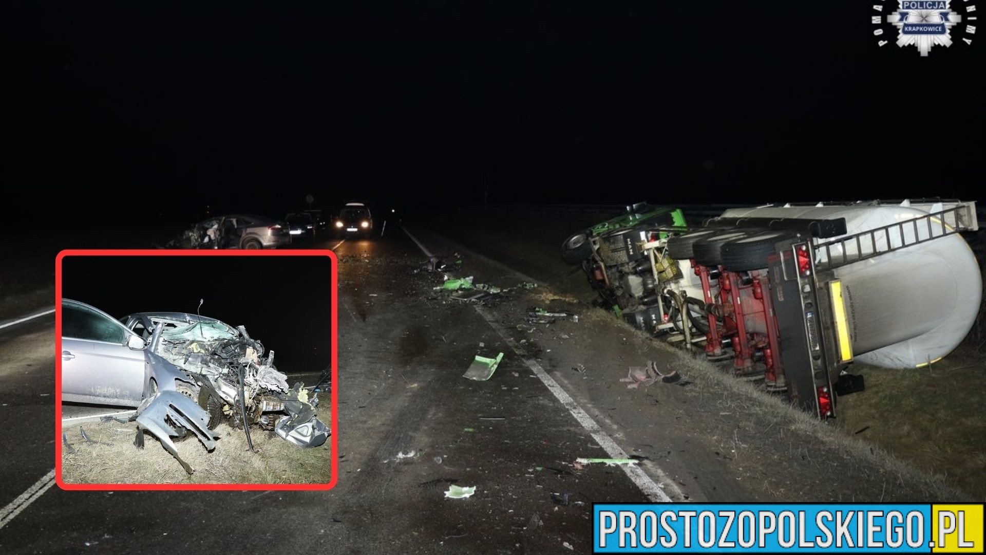 Śmiertelny wypadek na obwodnicy Gogolina. Zginął 41-letni kierowca