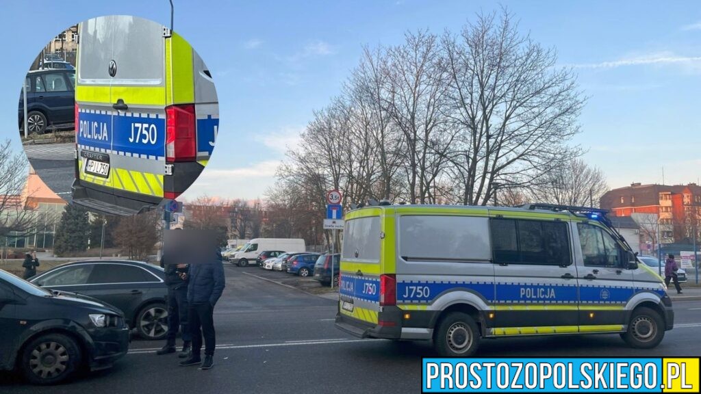 Kolizja z udziałem radiowozu na ul. Ozimskiej w Opolu. Na szczęście bez rannych