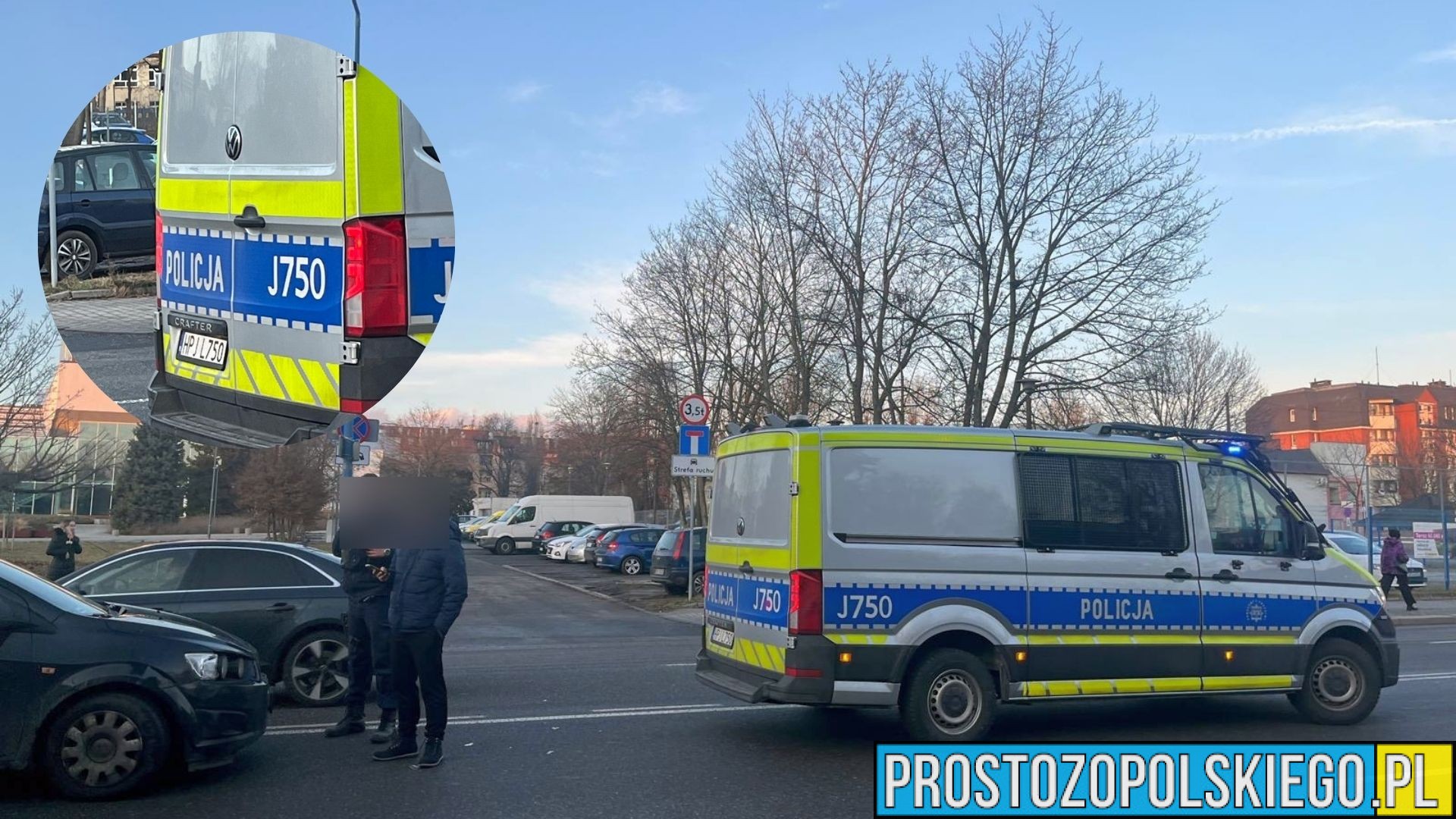 Kolizja z udziałem radiowozu na ul. Ozimskiej w Opolu. Na szczęście bez rannych