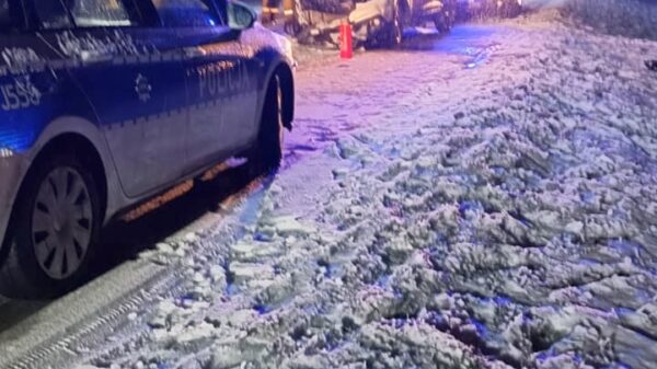 Zdarzenie drogowe na DK42. Droga zablokowana między Gręboszowem a Domaszowicami