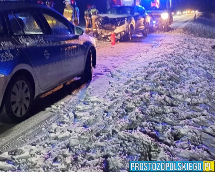 Zdarzenie drogowe na DK42. Droga zablokowana między Gręboszowem a Domaszowicami