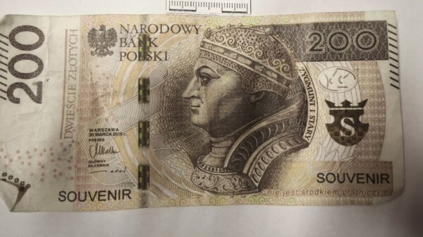 Paczków: próbował zapłacić „banknotem souvenir”. 61-latek odpowie za usiłowanie oszustwa