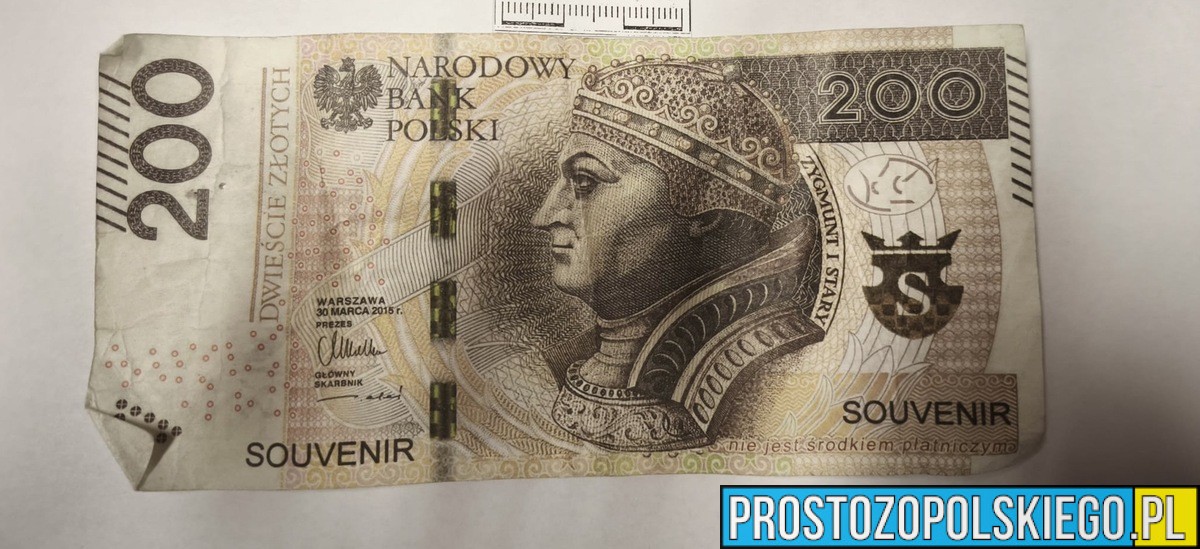Paczków: próbował zapłacić „banknotem souvenir”. 61-latek odpowie za usiłowanie oszustwa