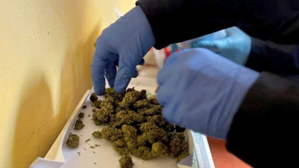 Interwencja na stacji paliw w Kędzierzynie-Koźlu. 22-latek miał przy sobie narkotyki