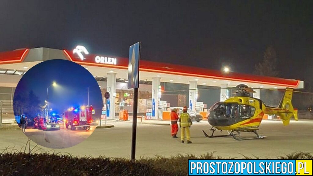 Potrącenie kobiety na pasach w Krapkowicach. Na miejsce wezwano śmigłowiec LPR