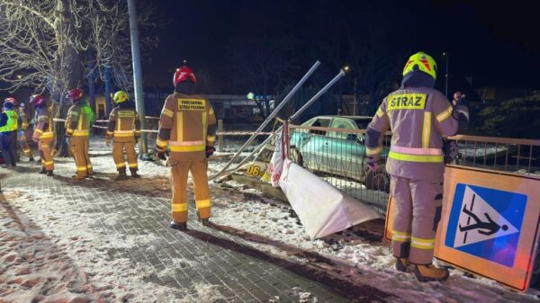 Wypadek na ul. Kłodnickiej w Kędzierzynie-Koźlu. Audi wypadło z drogi i wjechało na posesję