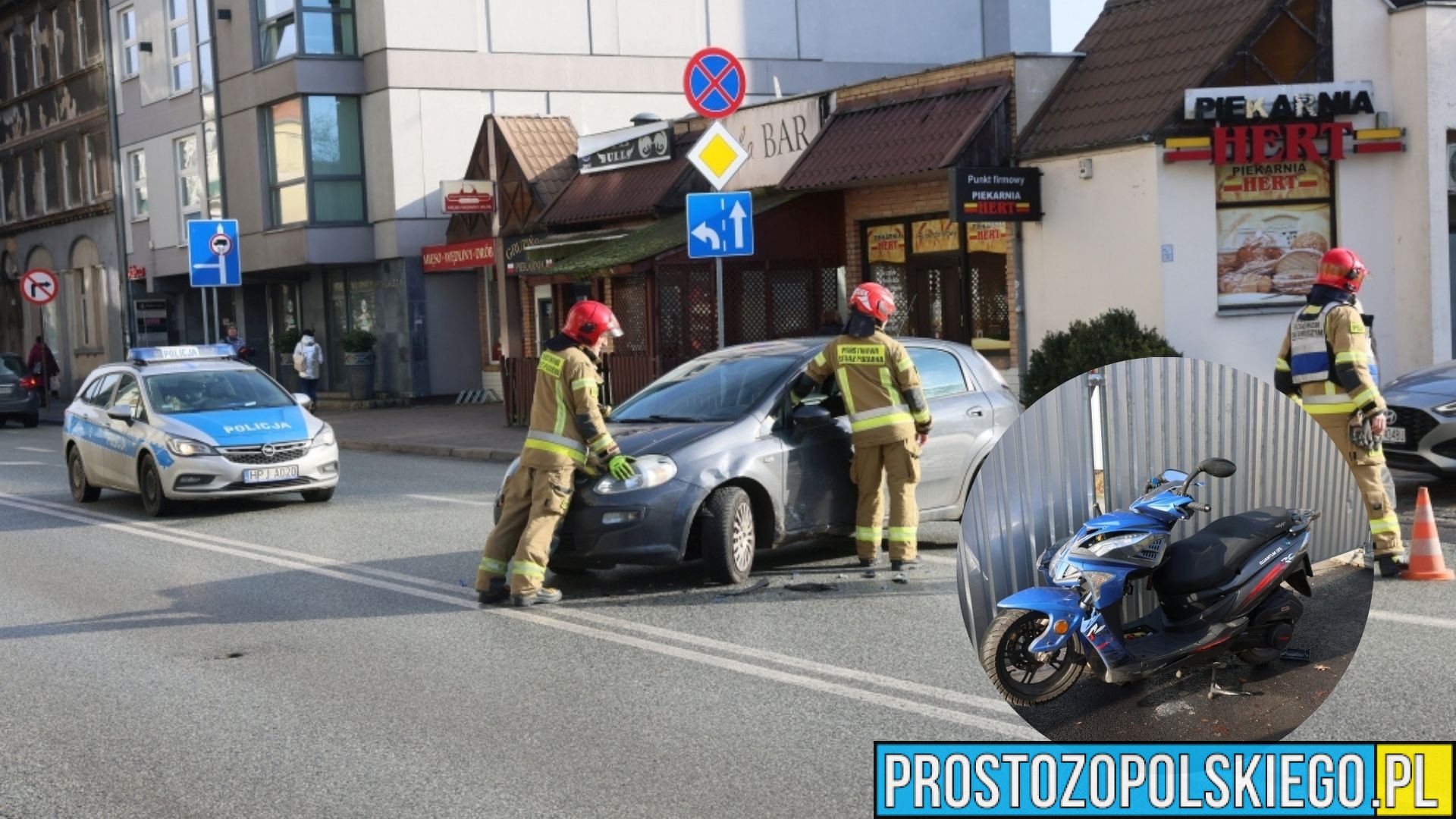 Wypadek na ul. Spychalskiego w Opolu. Kierujący skuterem trafił do szpitala
