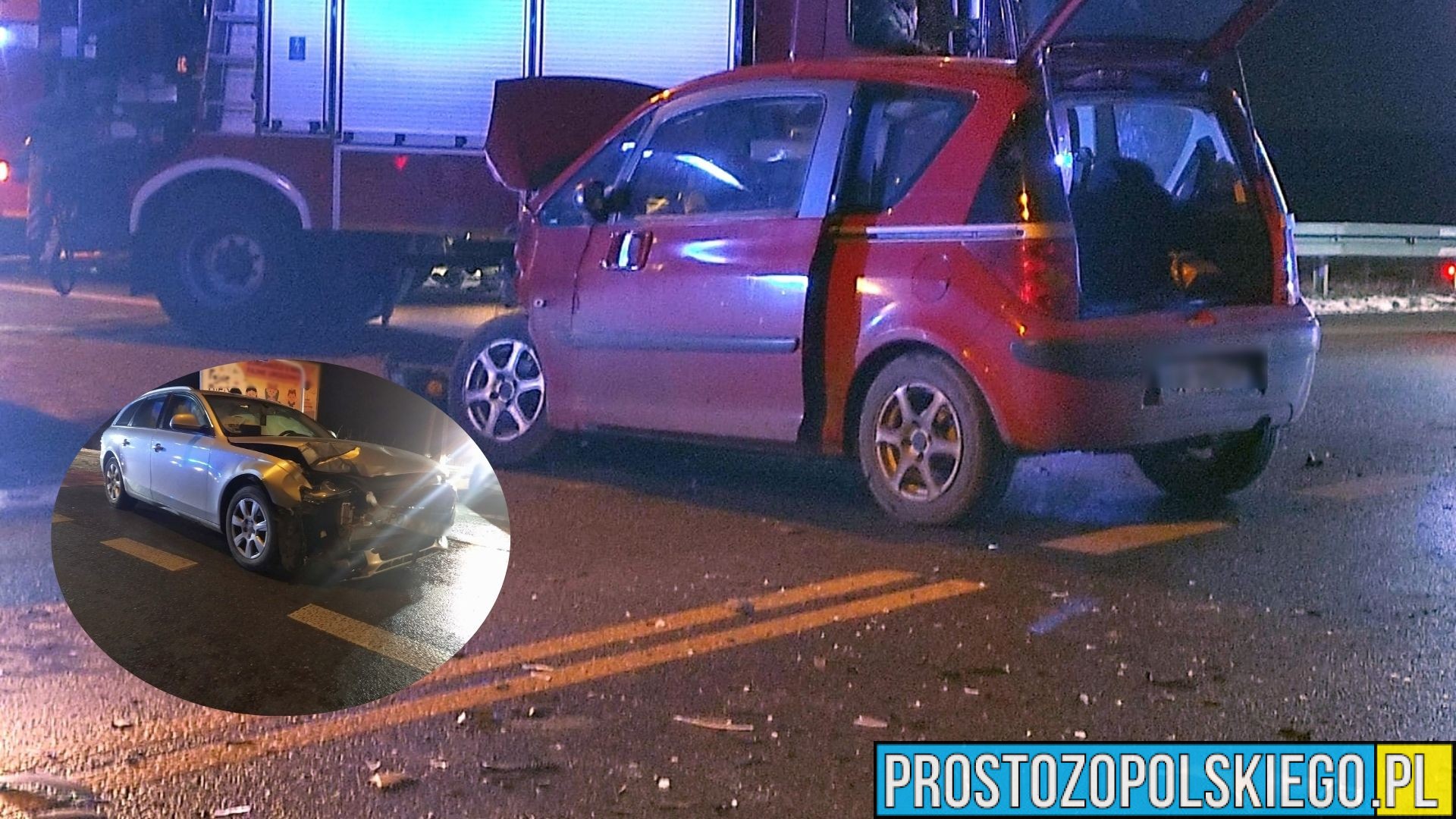 Zderzenie dwóch samochodów na skrzyżowaniu Lipowej i Luboszyckiej w Opolu