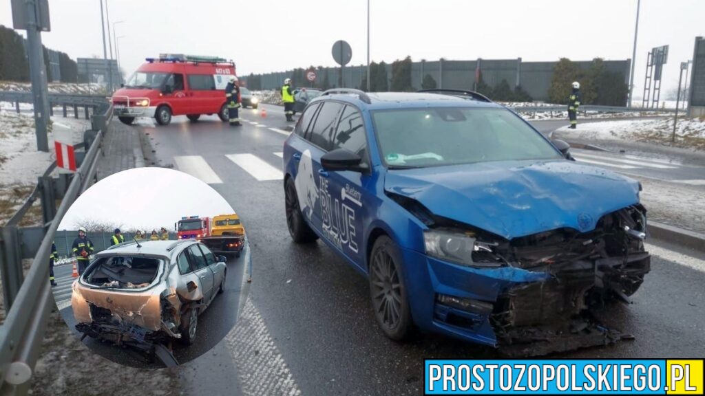 Wypadek na DK45 w Dąbrówce Górnej. Dziecko trafiło do szpitala