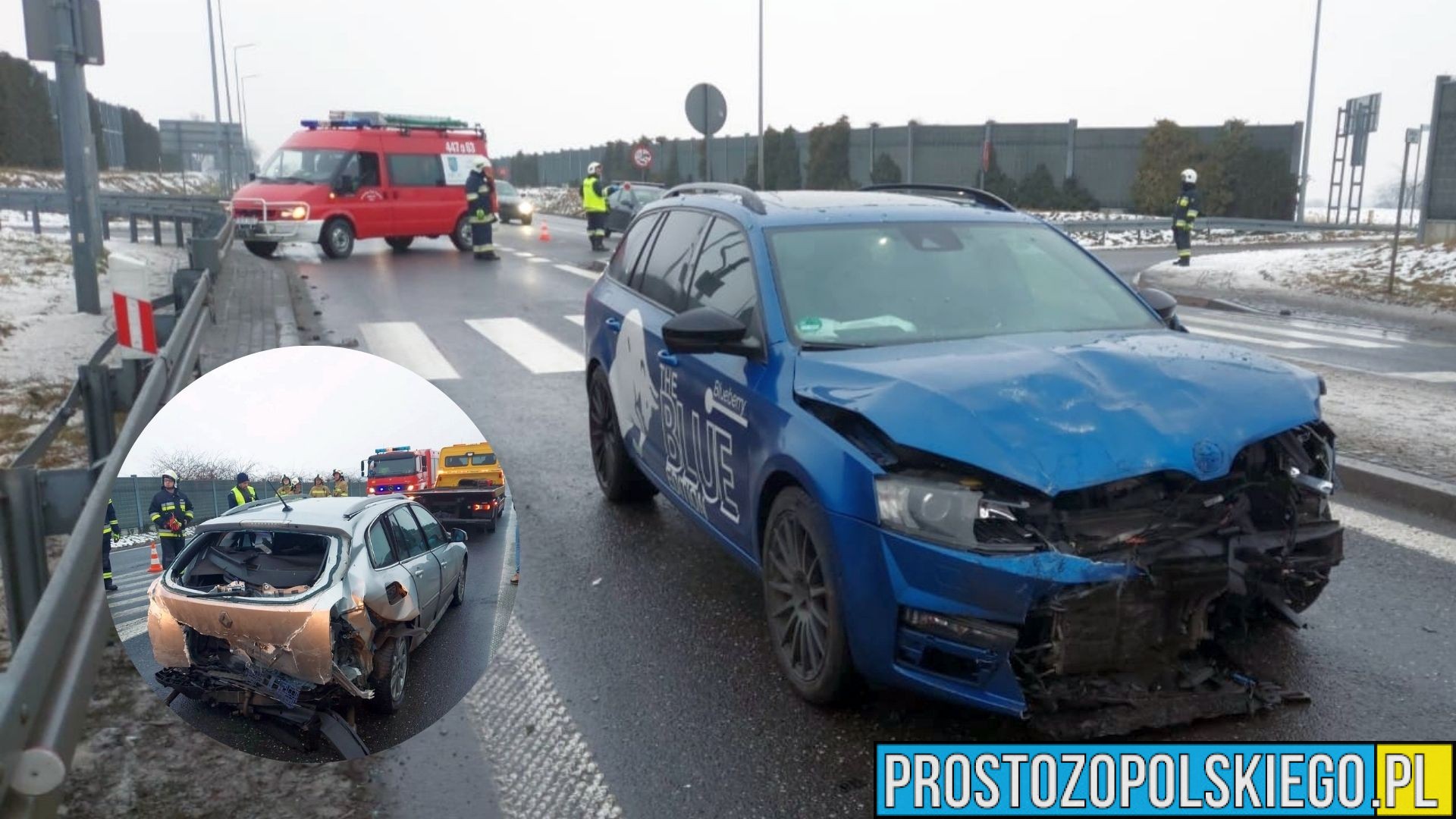 Wypadek na DK45 w Dąbrówce Górnej. Dziecko trafiło do szpitala
