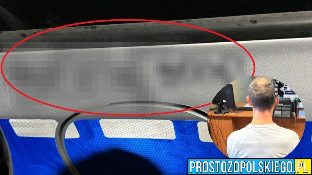 Namysłów: 36-latek porysował radiowóz i „podpisał się” nazwiskiem. Grozi mu do 5 lat więzienia