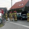 Wypadek drogowy w Polskiej Nowej Wsi. Samochód osobowy uderzył w ogrodzenie