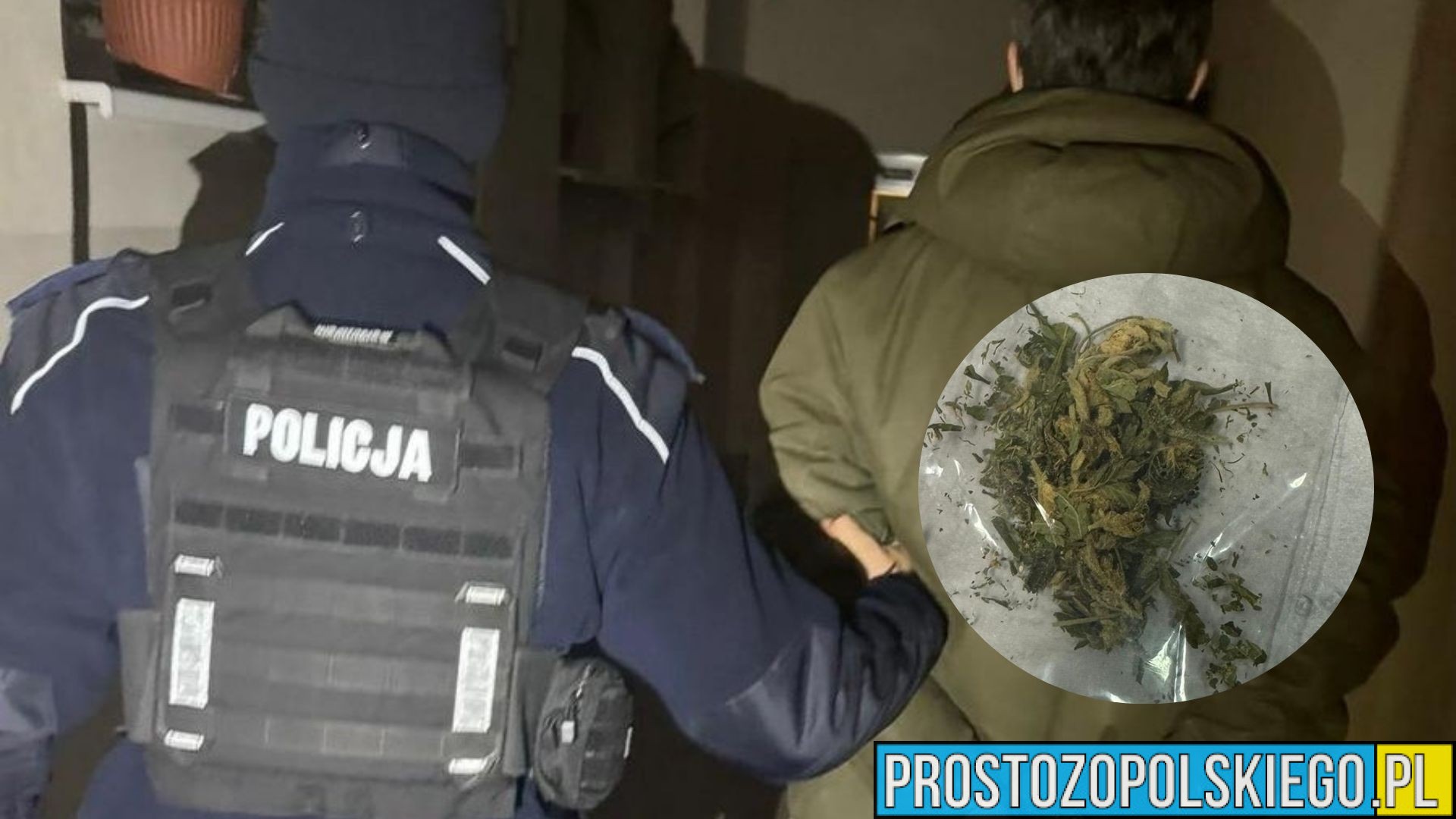 Kluczbork: 41-latek zatrzymany z narkotykami. Policjanci wyczuli woń marihuany na klatce schodowej