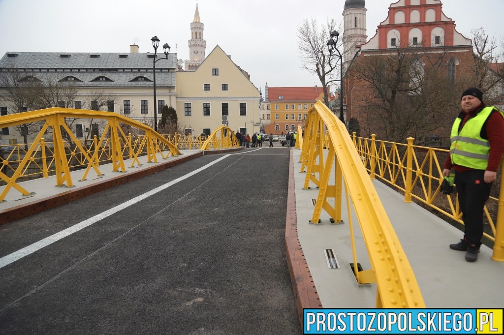 żółty most, most otwarty, zmiana organizacji ruchu, most otwarty dla&nbsp;pieszych, żółty most otwarty po&nbsp;remoncie, żółty most w&nbsp;opolu,