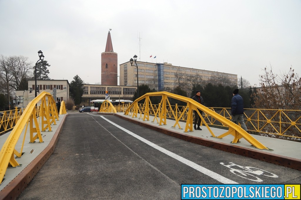 żółty most, most otwarty, zmiana organizacji ruchu, most otwarty dla&nbsp;pieszych, żółty most otwarty po&nbsp;remoncie, żółty most w&nbsp;opolu,