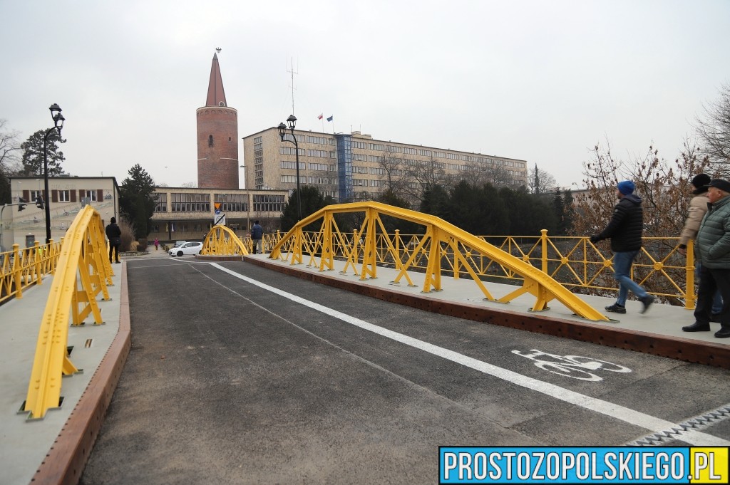 żółty most, most otwarty, zmiana organizacji ruchu, most otwarty dla&nbsp;pieszych, żółty most otwarty po&nbsp;remoncie, żółty most w&nbsp;opolu,
