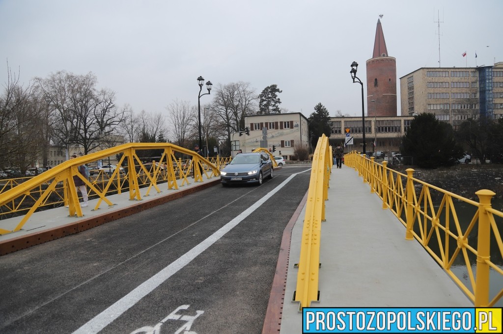 żółty most, most otwarty, zmiana organizacji ruchu, most otwarty dla&nbsp;pieszych, żółty most otwarty po&nbsp;remoncie, żółty most w&nbsp;opolu,