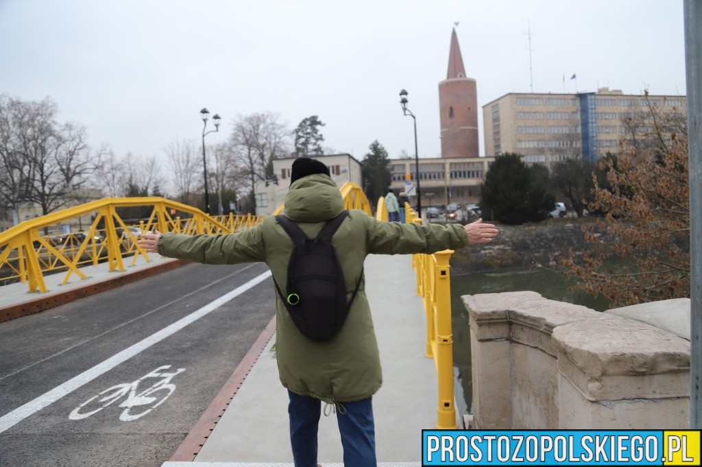 żółty most, most otwarty, zmiana organizacji ruchu, most otwarty dla&nbsp;pieszych, żółty most otwarty po&nbsp;remoncie, żółty most w&nbsp;opolu,