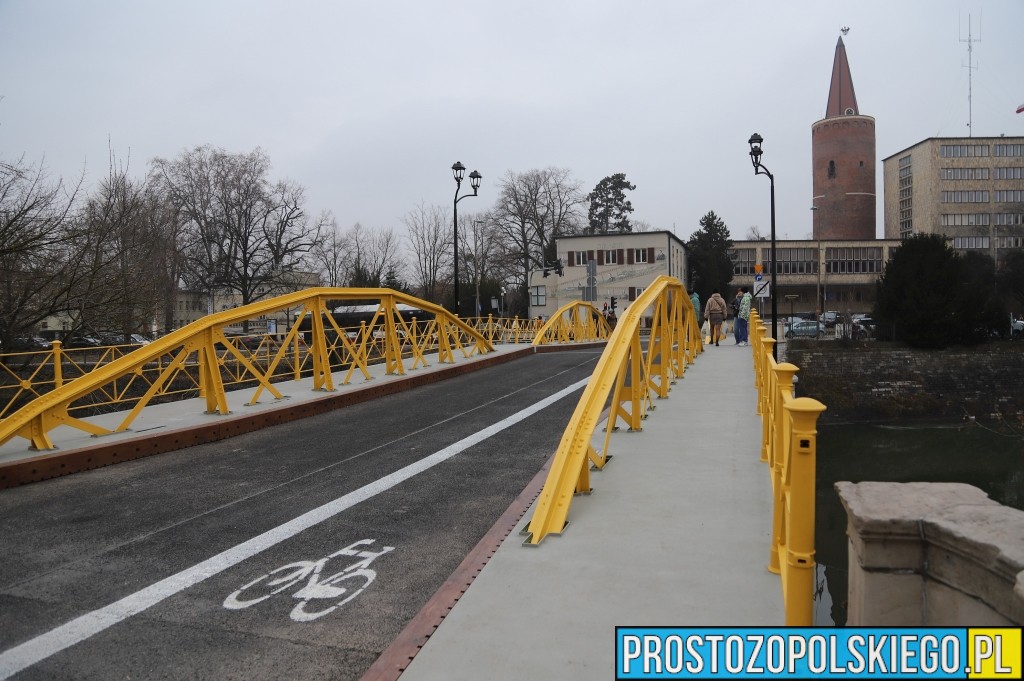 żółty most, most otwarty, zmiana organizacji ruchu, most otwarty dla&nbsp;pieszych, żółty most otwarty po&nbsp;remoncie, żółty most w&nbsp;opolu,