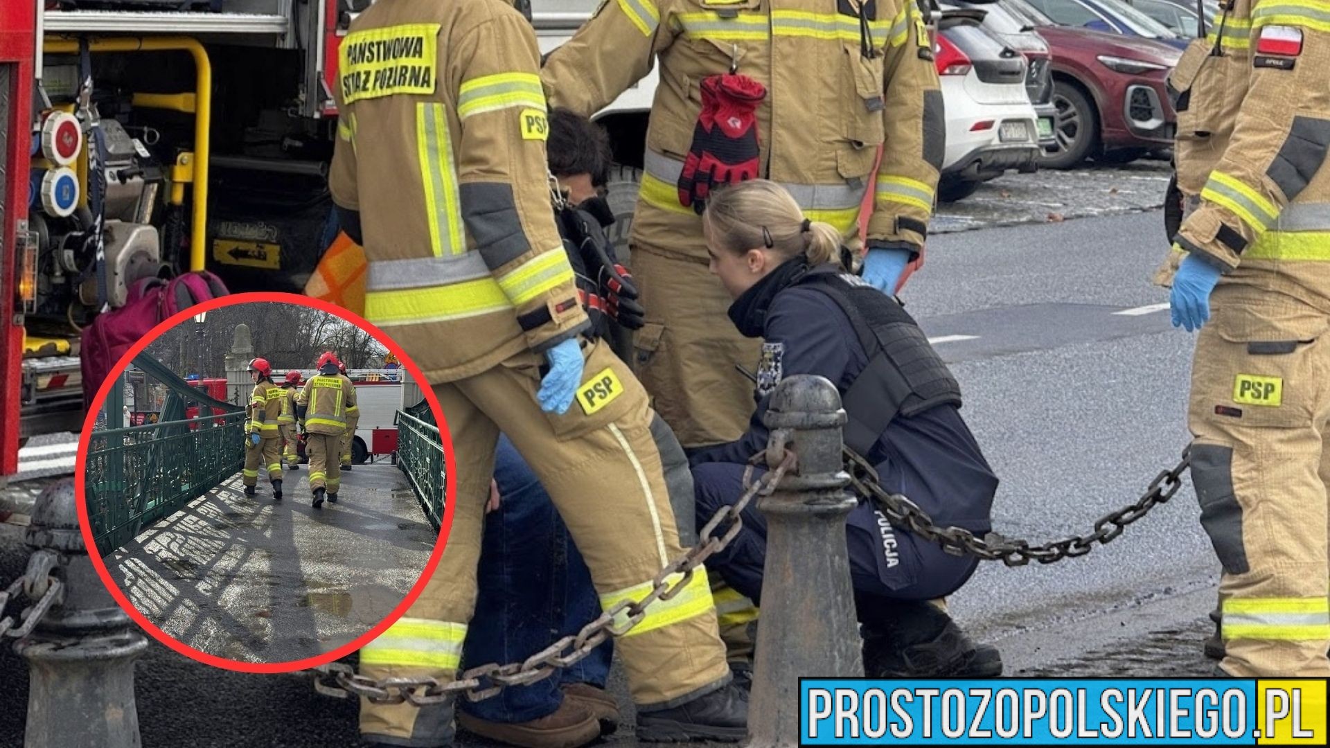 Dramatyczna sytuacja na Moście Groszowym w Opolu. Świadkowie zapobiegli tragedii (WIDEO)